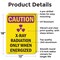 Signmission Radiation & Laser Sign, 18 in H x 12 in W, Aluminum, Rectangle OS-2PACK-CR-A-1218-V-10285 - alternate 2